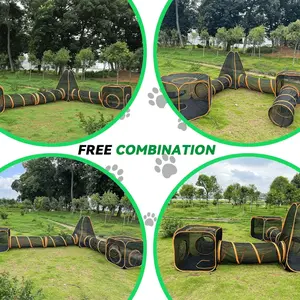 Pet Playpen Tunnel Enclosures Playground For Cat Dog and Small Animals