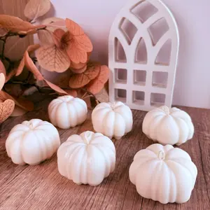 White Pumpkin Tea Light Candle 2oz - Decorative Pumpkin Shape Candle for all Occasions