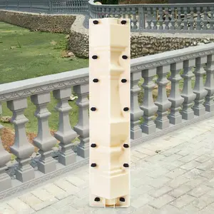 DIY Moulds Balustrades Mold Set Front Rear Roman Concrete Plaster Cement Railing Plastic Casting Mold Moulds for Court Balcony Garden Pool Walkways Decor Mould (70CMX18CM)