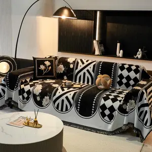 Geometric Pattern Sofa Cover, 1 Count Boho Style Throw Blanket, Soft Sofa Cover for Home Living Room, Home Decor, Room Decor