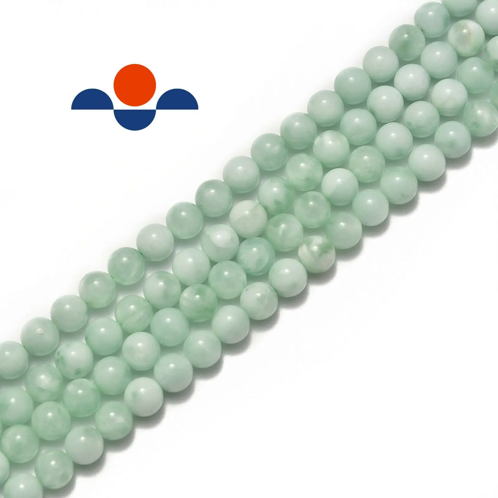 Green Moonstone Smooth Round Beads 4mm 6mm 8mm 10mm 12mm 15.5" Strand Loose Beads for Jewelry Making