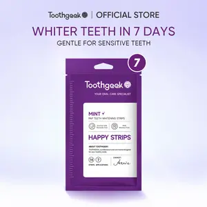 Toothgeek Mint Pap Teeth Strips 7 Days Effective Teeth To be White Mild and no residue Funny stickers