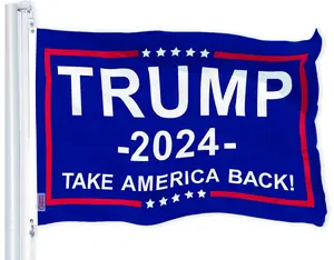 G128 Take America Back 2024 Flag Blue | 3x5 feet | Printed 150D, Indoor/Outdoor, Vibrant Colors, Brass Grommets, Quality Polyester, Much Thicker More Durable Than 100D and 75D Polyester
