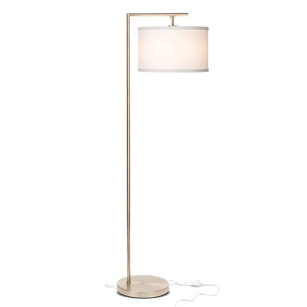 Brightech Montage Modern LED Floor Lamp with Hanging Lamp Shade - Tall Industrial Downlight Lamp for Living Room, Family Room, Office or Bedroom, Energy Saving and Long Lasting