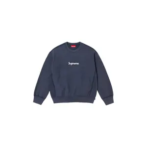 Washed Box Logo Crewneck "SS25 - Navy" SU25158