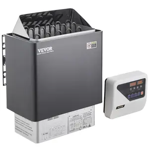 【DealsForYouDays】VEVOR Sauna Heater,  9KW 220V Electric Sauna Stove, Steam Bath Sauna Heater with External Digital Controller, 3h Timer and Adjustable Temp for Max. 317-459 Cubic Feet, Home Hotel Spa Shower Use