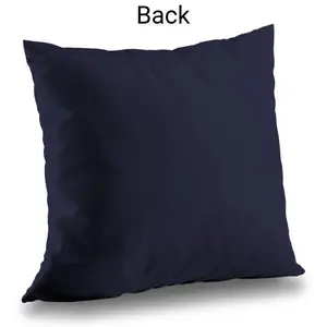 360 Stand Coastal Charm Poly Twill Throw Pillow with Insert, 14x14 in, Blue Horse Conch Seashells Design, Durable Fabric