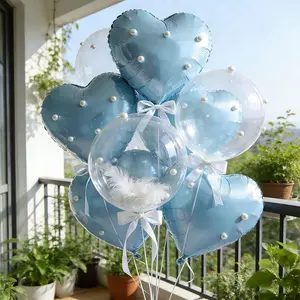1 Set Birthday Party Decor Set | Includes Foil Balloons + Photo Booth Props | Perfect for Wedding, Anniversary, Outdoor Celebration, Party Entry, Table Centerpiece | One-Stop Party Supplies | Helium Floatable | Photo Prop