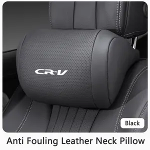 Nappa Leather Car Headrest Neck Support, Seat Pillow for Honda Crv Cr-V, Logo Car Accessories, Protects Neck Comfortably, Auto Accessories