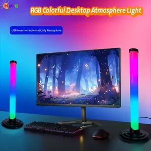 Smart RGB Gaming Ambient Light, Remote Control & USB Interface, APP Controlled, Tabletop Rhythm LED Lamp, Living Room Music Colorful Floor Lamp, Scene Atmosphere Lights
