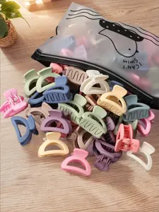 10/20pcs 2.5cm Fashionable Mini Hair Clips, Versatile Bangs Clip, Small Simple Hair Claw Clamp, Hair Jaw Clip Hair Clamps Hair Clutch Hair Catcher Clip, School Stuff, College, Synthetic Claw Clip, Claw Clip Ponytail, Hair Claws Set