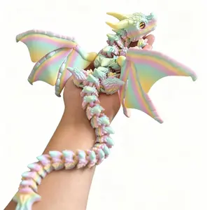 3D Printed Pterodactyl Dragon Model, Multi-Jointed Moveable Realistic Toy, Desktop Decoration Gift, Collectible Figurine