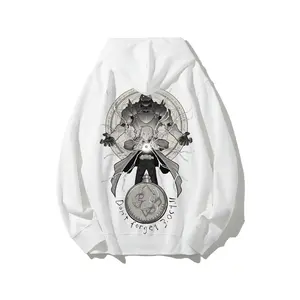 Fullmetal Alchemist Edward Elric & Alphonse Elric Anime Hoodie Cotton Streetwear Vintage Otaku Unisex Fall Winter Fashion Casual Daily Fans Essential