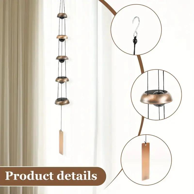 Metal Pagoda Wind Chimes for Outside - Copper Feng Shui Wind Bell for Home Yard Outdoor Decoration,Memorial windchimes Gifts,Garden Hanging Decor,Japanese Handmade Copper Pagoda Feng Shui Wind Chimes, Handmade Japanese Outdoor Wind Bell for Yard Garden
