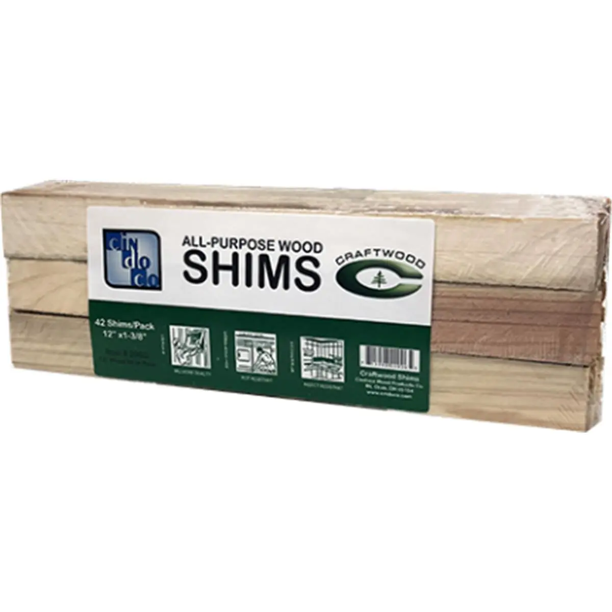 Cindoco Kiln-Dried Wood Shims for Sailing & DIY Woodwork, 42-Pack (200g Each), Pre-Scored, Easy-to-Snap, Extremely Strong, Durable, Rot & Insect Resistant