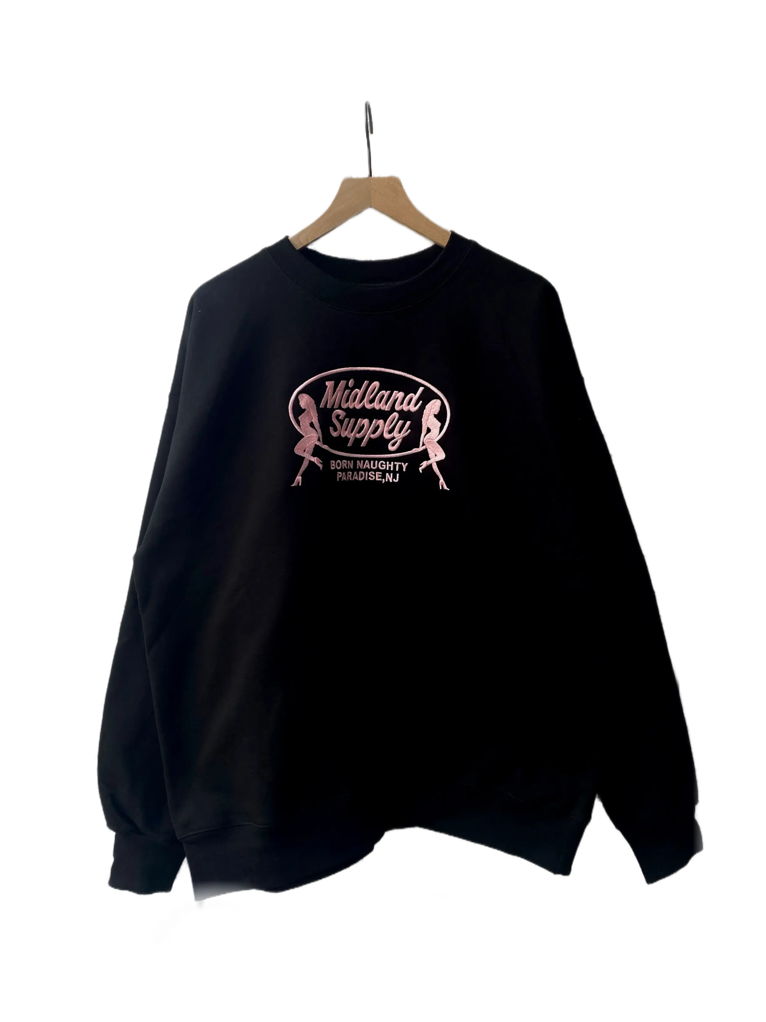 Midland Embroidered Crewneck Black