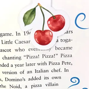 Magnetic Bookmark - Coquette Watercolor Cherry