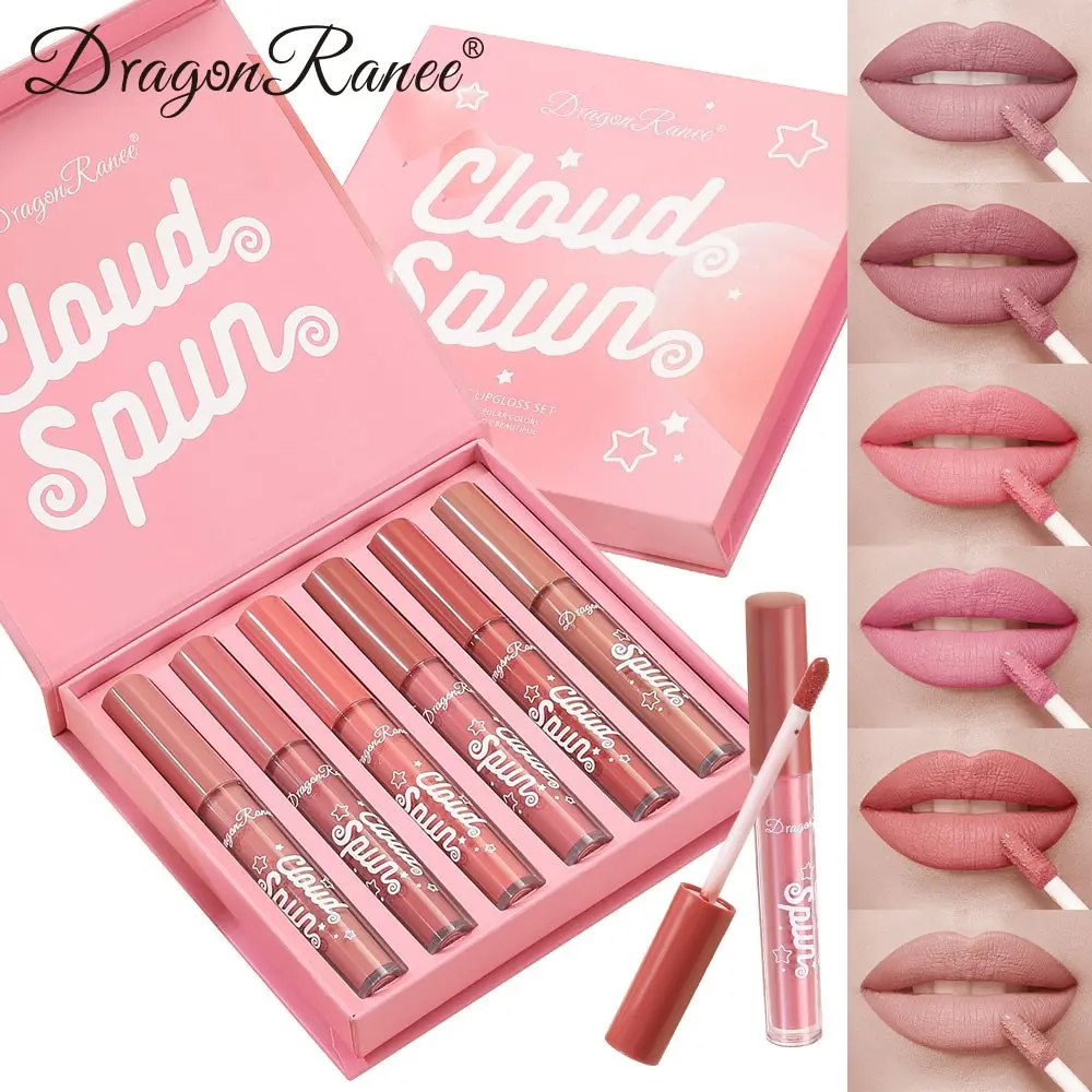 6-Piece Matte Pigmented Lipstick Set, Lip Kit Set, Waterproof Long-Lasting, Easy Application, Perfect for Daily Use, Dates, Parties, Gift Box, Lipgloss, Makeup