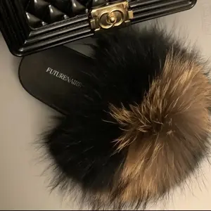 Bamboo genuine Black & Brown Slides sizes 6.5-10