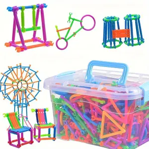 200 Pcs Magic Wand Building Blocks Random Color Shape Educational Engineering Toy STEM Learning Gift for Kids Birthday Christmas Party Favors