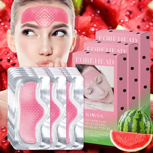 ILISYA 3 boxes of watermelon forehead patches, containing caffeine, collagen and niacinamide, a variety of plant extracts, moisturizing and nourishing, super hydration, help skin look more tender, daily facial skin care, summer gift