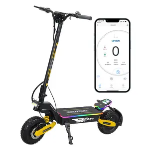 Folding Electric Scooter,43 Miles Long Range,40MPH Power by 2400W Dual Motor,11'' Off-Road Vacuum Tires,Integrated NFC Anti-theft,Dual Suspension,330lbs MAX Load,Commuting Electric Scooter for Adults，APP Bluetooth function