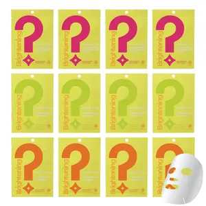 FreeGo Luminosity Formula Brightening Face Masks 12 pack with Niacinamide Turmeric Vitamin C Glutathione & Pearl for Skin Repair and Tone Evening