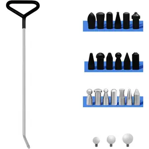 Paintless Dent Removal Rods Kit,1 PCS Paintless Dent Repair Rods and 22 PCS Tips,Auto Body Dent Removal Tools,Car Dent Repair Rods Kit for Auto Dent Removal, Minor Dents, Door Dings