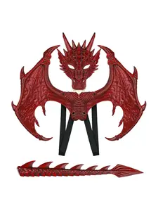 New Halloween Upgrade Rp Ultra-Light Dragon Set, Children Party Decoration Dragon Mask Cosplay Costume Props, Kids Festival Accessories, Party Costume Accessory