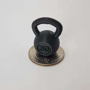 Mini Accessory - Kettlebell Tiny Symbol of Big Strength Sleek Black Classic Gym Staple for Workout Motivation