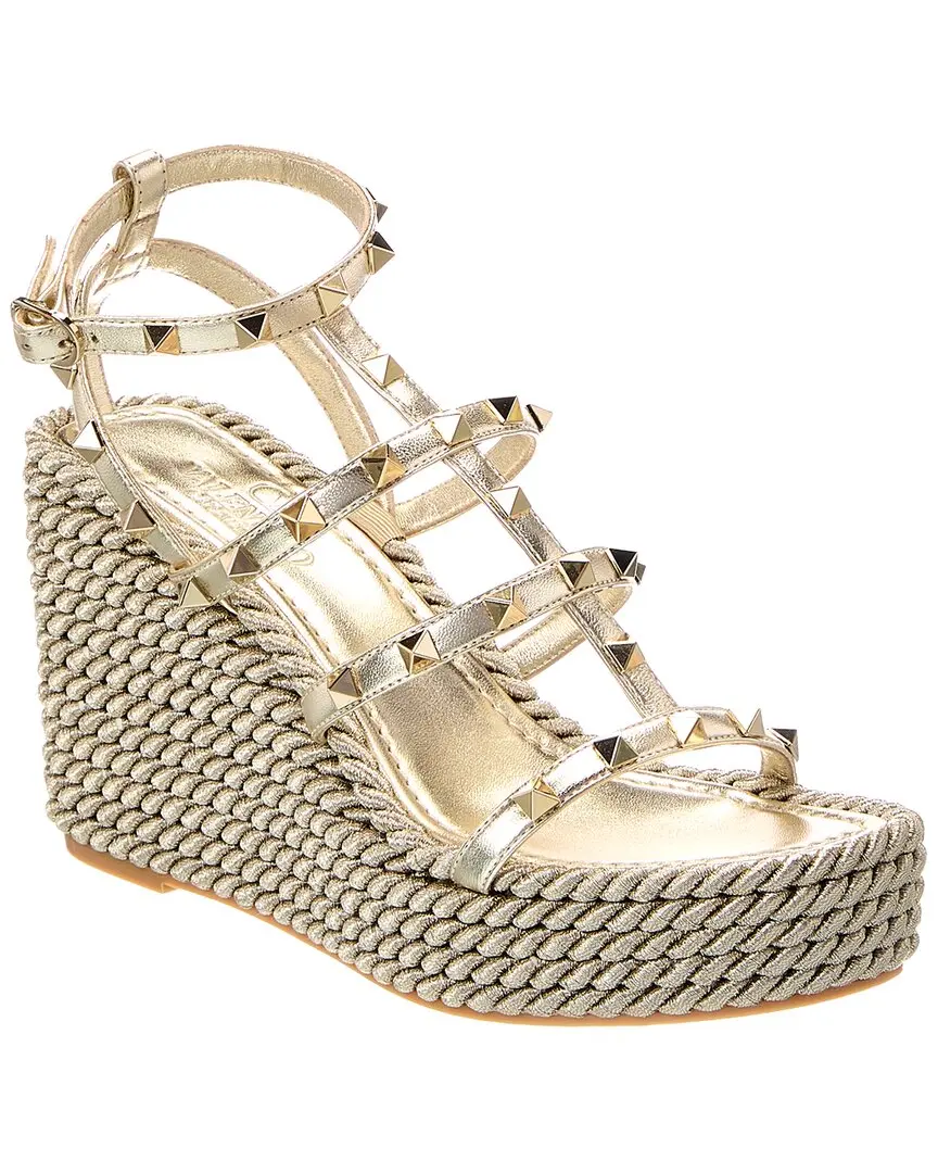 Valentino Caged Rockstud Leather Sandal