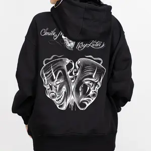 Smile Now Cry Later 8, Chicano Clothing, Cholo, Gangster clothes, Hoodies for men, Men's clothing, Streetwear, Graphic tee, Fabric Menswear sdl