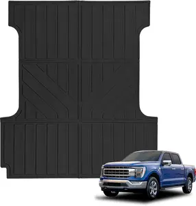Heavy Duty  Bed Mat Compatible with 2015-2024 2025 Ford F150, Upgrade Version 5.5 FT TPE  Bed Liner All Weather Protection Replacement