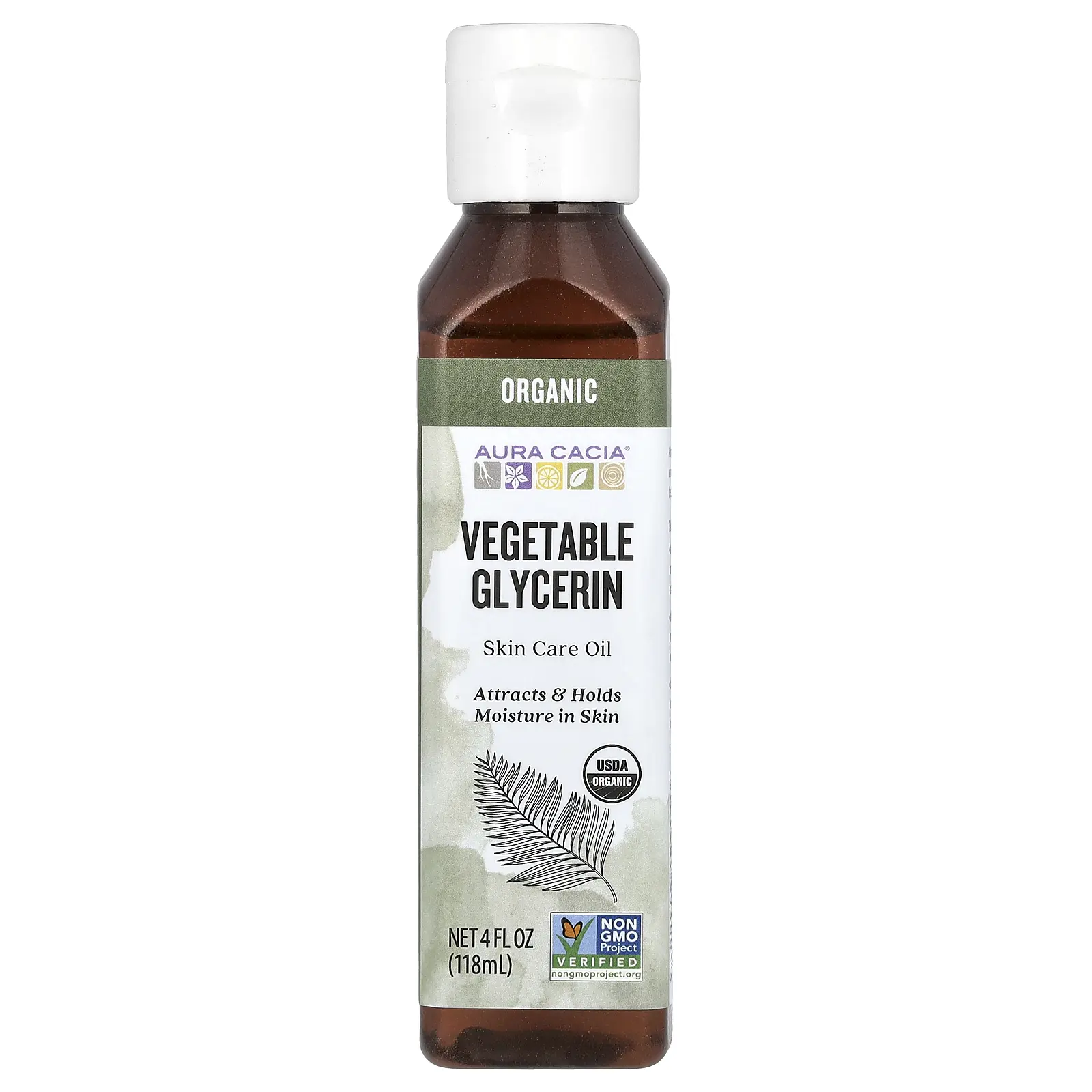 Aura Cacia Organic, Skin Care Oil, Vegetable Glycerin, 4 fl oz (118 ml)