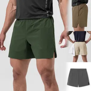 Men's Mid-Waist Straight Stretch Fabric Shorts, Menswear Casual Plain Single-Layer Woven Polyester Quick-Drying Black Bottoms with Basic Belt