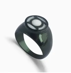 Glow In The Dark Ring - Green Lantern Style Band, Legendary Corps Cosplay Costume Jewelry for Fans