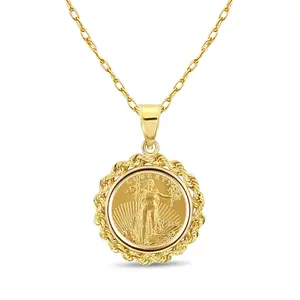 American Eagle Lady Liberty 1/10OZ Medallion with Rope Bezel