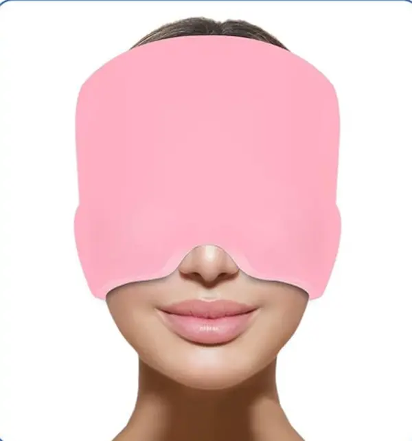 Gel Ice Migraine Relief Head Cap - Head Cover with Support for Tension, Eye Strain, Puffy Eyes & Stress Relief, Ideal for Home Breaks & Office Daily Use