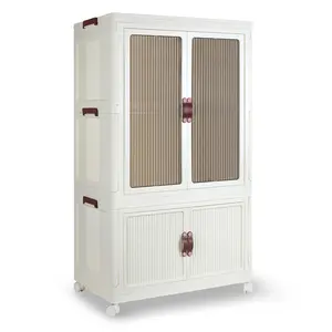 Portable Closet Wardrobe,Freestanding Closet Organizers and Storage System with Hanging Rods,Portable Closet Organizers, Suitable for Cloakrooms,Clothing Storage,10 Hangers,Bedrooms,