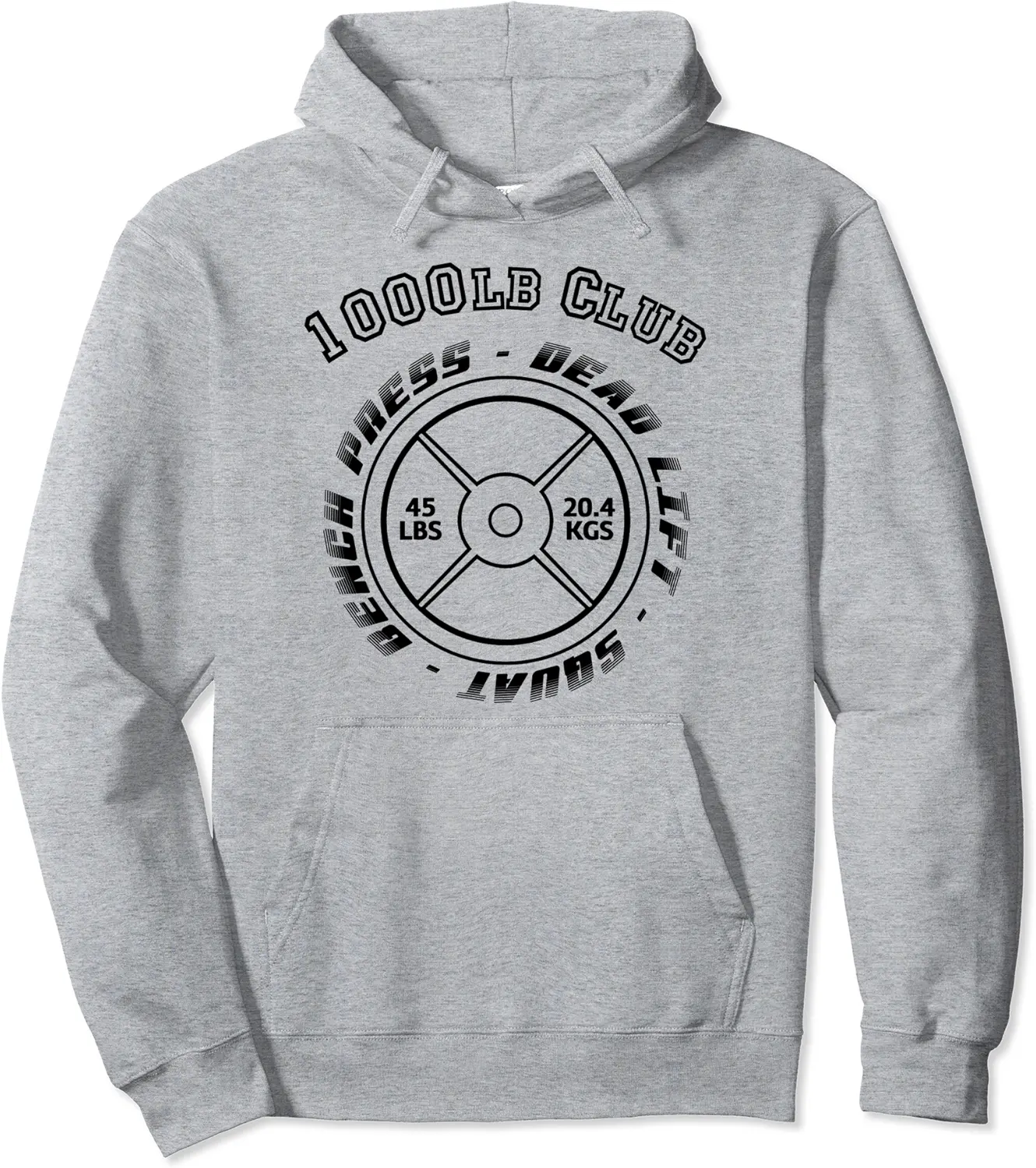 Men's Weightlifting Bench Press Dead Lift Squat 1000 Lb Club Pullover Hoodie - Latellestcha Shop 58B0BPB3CCT2