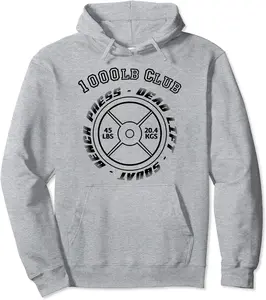 Men's Weightlifting Bench Press Dead Lift Squat 1000 Lb Club Pullover Hoodie - Latellestcha Shop 58B0BPB3CCT2