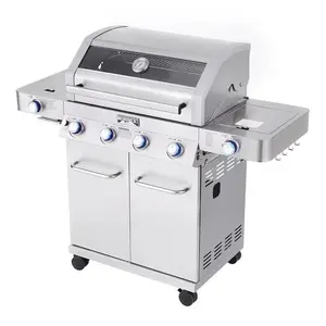 Monument Grills 35633 4-Burner Propane Gas Grill w/ Side Burner
