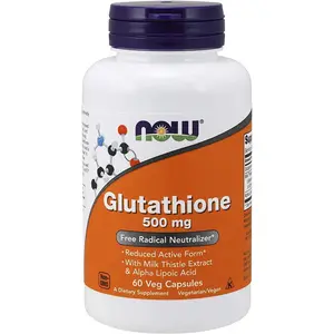 NOW Foods Glutathione, 500 mg, 60 Veg Capsules