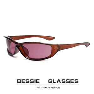 New cross-border, futuristic-style sunglasses for trendy girls.Sporty design, perfect for street photography.Suitable for both men and women.