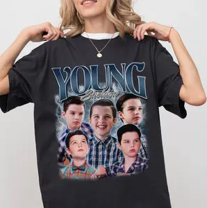 Vintage Young Sheldon Shirt, Unisex Bootleg Graphic Tee Menswear Top