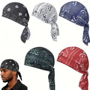 Cooling Helmet Liners - Do Rag Skull Caps for Men - Cooling Head Wraps, Hard Hat Liner - Motorcycle Pirate Bandana