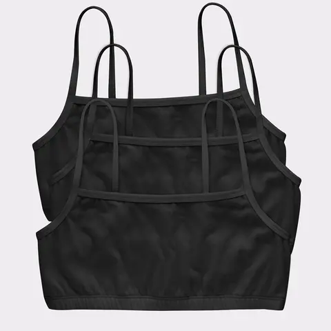 Hanes Women's String Crop Bralette, 3-Pack