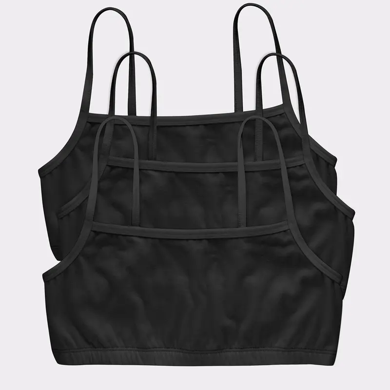 Hanes Women's String Crop Bralette, 3-Pack