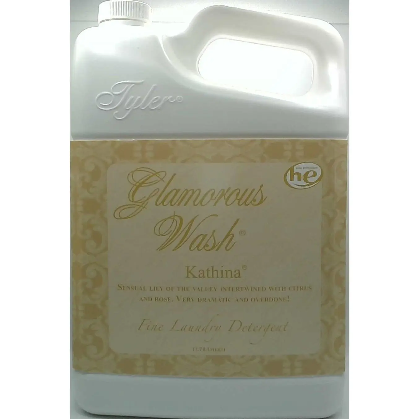 Tyler Candle Company Glamorous Wash Kathina Scented Laundry Detergent - Premium Laundry Wash, All-Natural, Biodegradable, Chemical Free, Hypoallergenic, Long Lasting Citrus Fragrance Formula, 3.78L/128oz Household Cleaner, Laundrydetergent, Liquid Deterge