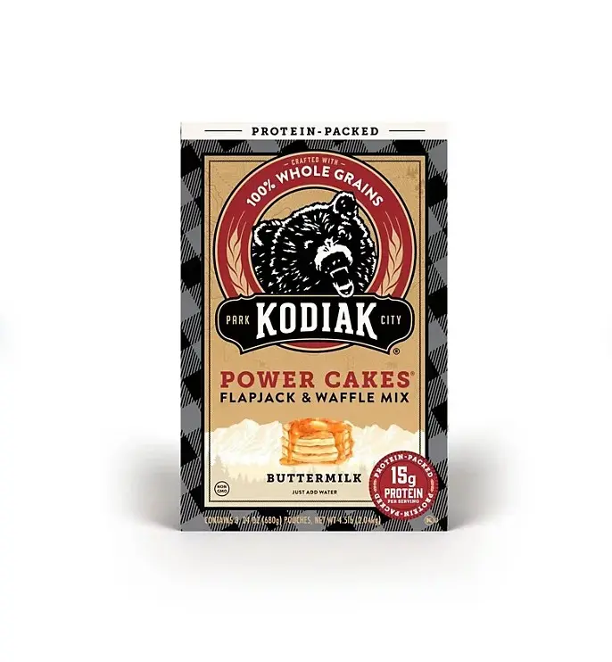 Kodiak Power Cakes Flapjack & Waffle Mix, 72 oz, 15g Protein Per Serving, Buttermilk-Flavored, 100% Whole Grains, Healthy Baking Mix, Bake